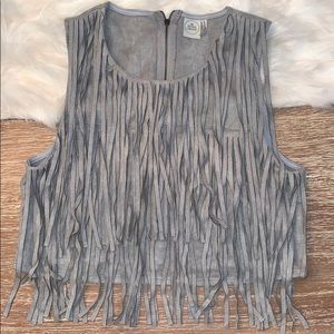 Cropped Fringe top